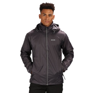 Regatta Rain Jacket Lyle IV (waterproof, sealed seams, breathable mesh lining) dark grey men's